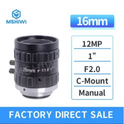 Objectif industriel Prime FA à monture C, 12MP, ouverture F2.0, 1 ", 16mm-50mm, rosée FA standard, caméra industrielle acceptée OEM