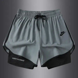 Nike Men's Breathable Shorts, Athletic, Quick Drying, Comfortable, Soft, Slim-fit, Drawstring Training Sweatpants, Multicolor