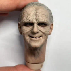 1/6 Scale Sith King Ian McDiarmid Head Sculpt PVC Male Soldier Head Carving Fit 12'' Action Figure Body Dolls