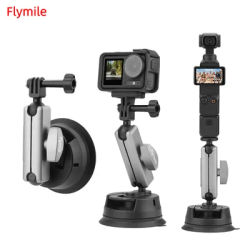 Suction Cup Car Mount for DJI Pocket3/Insta360 X5/Action 5 Pro/Gopro13 Camera Mount Windshield Stand Bracket Accessories
