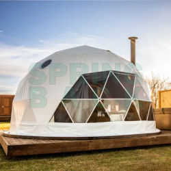 5m to 8m Diameter Geodesic Dome Ball Tent Safari Luxury Glamping PVC Dome Tent for Camping
