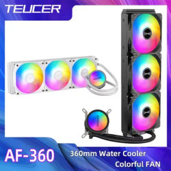 TEUCER AF-S360 360mm RGB All-in-One Liquid CPU Cooler | 4Pin PWM Smart Control Supports LGA 1700/115X/2011 & AMD AM4/AM5