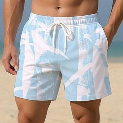 Per uomo Piante Bambù Costumi da bagno Pantaloncini da mare Pantaloncini da Surf Misura del girovita medio Streetwear Hawaiano Vacanza al Mare Tasche Laterali fodera in rete Coulisse elastica in vita