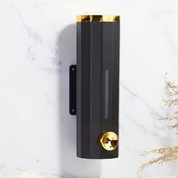 TEMU 1 Wall-mounted Soap Dispenser, Abs Plastic, Manual Pump, No Drilling Required, Stylish - Hand, Shampoo, And Body Wash - Ideal For Bathrooms And Hotels