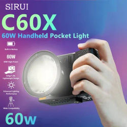 SIRUI C60X 60W Handheld Pocket Video Light Photo Fill Light Photography Lighting Built-in 13500mAh lithium battery