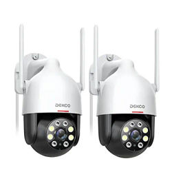 DEKCO 2/3/4pcs PTZ 3MP WiFi Camera Outdoor Wireless Security Dome Camera Motion Detection 2-Way Audio Night Vision CCTV Cam