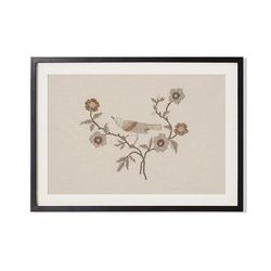 Finch and Flower Textile Wall Art - Frontgate