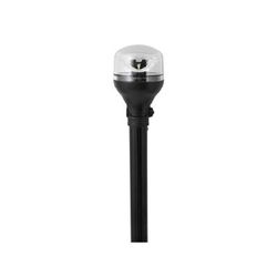 Attwood Marine LightArmor All-Around Light 12in Black Pole Black Horizontal Composite Base w/Adapter 5558-P12A7