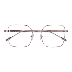 Unisex s square Rose Gold Metal Prescription eyeglasses - Eyebuydirect s Durnan