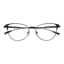Female s horn Black Metal Prescription eyeglasses - Eyebuydirect s Alli