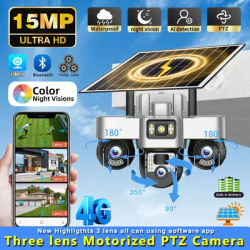 V380 PRO 4G Solar Camera Wirless IP CCTV Video Surveillance Cameras Outdoor 360 Monitor 15MP HD Night Vision Security Protection