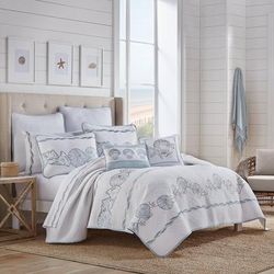 Water Front 3 Piece Quilt Set by Royal Court in Blue (Size TWIN)