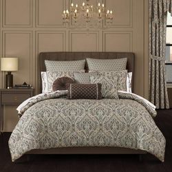 Maren 3 Piece Comforter Set by Royal Court in Chocolate (Size FL/QUE)