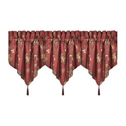Bari Window Ascot Valance by Royal Court in Red (Size ONE SIZE)