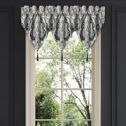 Messina Window Ascot Valance by Royal Court in Black (Size ONE SIZE)