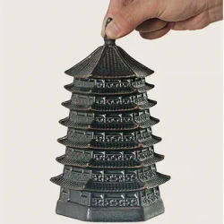 Grande et petite boîte de rangement scellée pagode, caddie à thé en céramique de sable violet Pu'er, thé vert noir pagode, ornements de canette de thé
