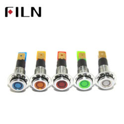 FILN – mini lampe pilote en métal avec broches, disponible en rouge, jaune, vert, 6v, 48v, 110v, 220v, 12v
