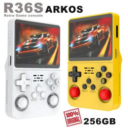 Original ARKOS R36S 256G/128G/64G R36S Retro Handheld Game Console 3.5'' IPS Open Source Linux Portable Pocket Game Player Pro