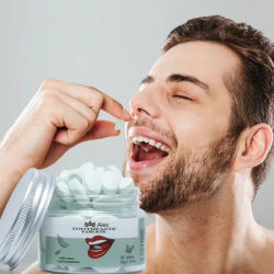 60 Tablets Nano Hydroxyapatite, Travel Size Whitening Toothpaste Chewable Tablets, Long-lasting Fresh Breath, Do Not Swallow