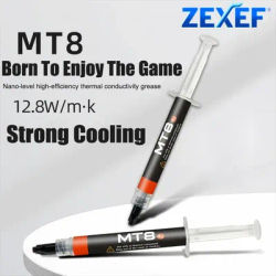 ZEXEF Thermal Paste MT8 MT7 4/2/1g 12.8w/m.k for CPU GPU Printer Cooling Heat-sink Cooler Silicone Grease for Ice Lamps Adhesive