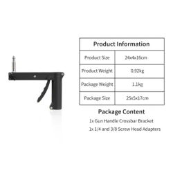 Adjustable Gun Handle Stainless Steel Photo Heavy Duty Photography Holder For Photography Softbox LED Spot Light