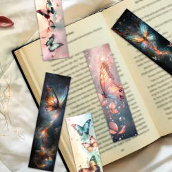 32pcs, fantasy butterfly bookmarks, dreamy and healing, suitable for teachers, readers, and book lovers, birthday gifts