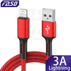 FASO 3A Cavo USB Per iPhone 14 13 12 11 Pro Max X XR 6s 7 8 Plus 2m 3m Piombo Cavo di Ricarica Veloce Del Telefono Mobile Cavo di Caricatore Dati