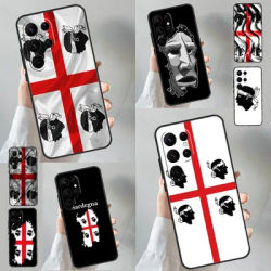 Flag of Sardinia Case For Samsung Galaxy S23 S24 Ultra S20 S21 FE Note 10 20 Ultra S8 S9 S10 S22 Plus Cover