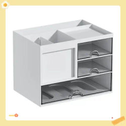Dustproof Stackable Storage Box for Desk Drawers - Office Supplies - Ideal for Students as Stationery Organizer