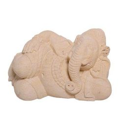Sunbathing Ganesha,'Sandstone Ganesha Statuette from Bali'