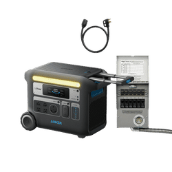 Anker SOLIX F2000 + Home Backup Kit (Transfer Switch + Cable)