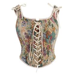 Retrò Vintage Medievale Rinascimento Corsetto Costume Per donna Halloween Mascherata Festa a Tema Fiera Rinascimentale Festival Adulti Corsetto