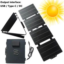30W 60W Lightweight Solar Panel Charger IPX6 Waterproof Flexible Folding Solar Charger 3 Output Ports for Outdoor Camping Hiking