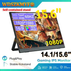 14“/15.6” Portable IPS Panel Secondary Display Computer Monitor FHD 1080P 16:9 Type-C HDMI For Cell phone Xbox Switch Laptop