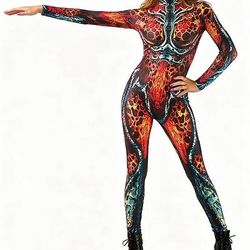 Costume di Carnevale Tuta Intera Costume Cosplay Body Catsuit a Corpo Intero Zombie Mummia Un Pezzo Costume Spaventoso Bambini Adulti Per donna Mascherata martedì grasso Feste Halloween Costumi di