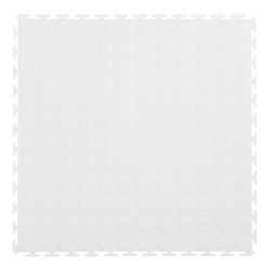 Lock-Tile 7mm White PVC Coin Tile (10 Pack)