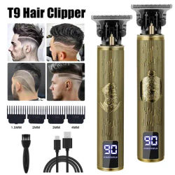 Portable Hair Cutting Machine T9 Vintage Hair Clipper USB Fast Charging Shaver Barber Cordless Hair Trimmer For Men's Barbe