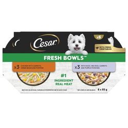 24x85g Mixed Selection Gravy Fresh Bowls Cesar Wet Dog Food