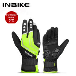INBIKE Winter Full Finger Cycling Gloves Durable MTB Bicycle Gloves forRiding Outdoor Motorcycle Accessories Touch Screen Padded
