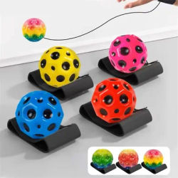 Wrist Return Ball Rubber Sport Ball with Strap and String Rebound Bouncy Balls Toy for Teens Adults Wrist Exercise or Play