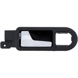 Dorman Interior Door Handle Plastic Chrome Lever with Black Bezel Help Series, Front, Driver Side, Lifetime limited warranty 96581