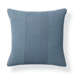 Edie Hand Knitted Pillow - Blue - Grandin Road