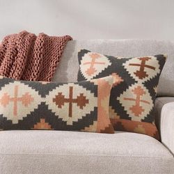 Melika Kilim Pillow - 18" Square - Grandin Road