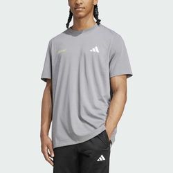adidas Tennis Apple Graphic Tee Men's Tennis Apparel Grey