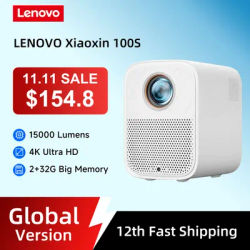 Lenovo Full HD 1080P Portable WIFI Android Home Projector Xiaoxin 100S 2+32G Big Memory 6D Keystone LCD Movie Projector