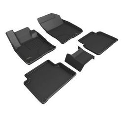 3D Mats USA Floor Made of Rubber Black Molded Liner, Front & Rear, 3-year limited warranty L1LC01601509