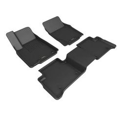 3D Mats USA Floor Made of Rubber Black Molded Liner, Front & Second Row, 3-year limited warranty L1JP03201509
