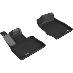 3D Mats USA Floor Made of Rubber Black Molded Liner, Front Row, Limited Warranty L1FR18211509