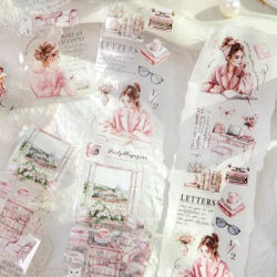 Mr. Paper 3rolls Recess Time Series Rich Character Themes PET Tape DIY Handbook Collage Diary Notebook Laptop Phone Case Album