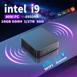 Mini PC Windows 11 Pro Core i9 8950HK 16GB DDR4 1TB SSD PC Gamer Computer Dual WIFI 6 BT5.2 4K HD Mini Gaming Pc Desktop
